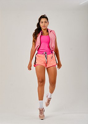 SHORT NYLON STRIPE PAPAIA