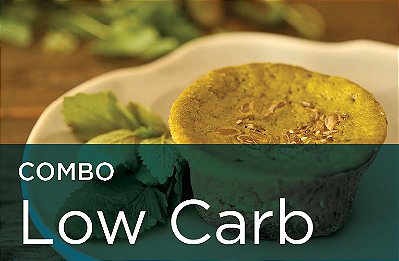 COMBO 10 Pratos Low Carb + 10 Sucos Detox + 10 Lanchinhos Low Carb + 1 Chá Detox