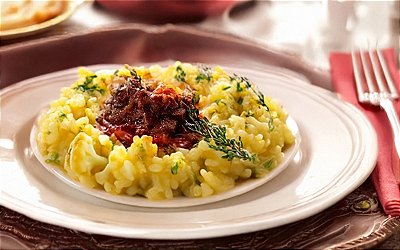 Ragu de Carne com Arroz de Couve-flor