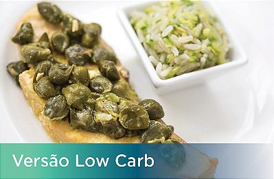 Salmão ao Molho de Alcaparras e Abobrinha Assada (Low Carb)
