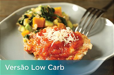 Parmegiana de Forno e Espaguete de Abobrinha ao Limão (Low Carb)