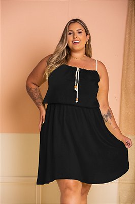 Vestido Lagos  Plus Size Cor Preto