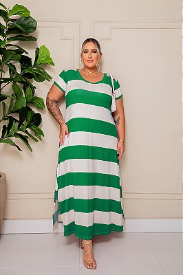 Vestido Longo Bella Verde Plus Size