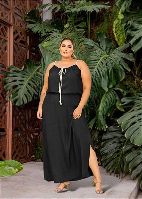 Vestido Longo Beloved Preto Plus Size