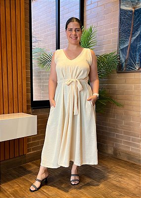 Vestido Carolina Midi Off White