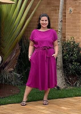 Saia Liz Fúcsia Plus Size