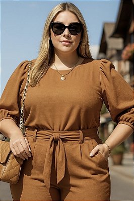 Blusa Nathássia Caramelo