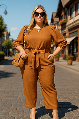 Calça Nathássia Caramelo