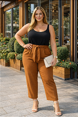 Calça Nathássia Caramelo