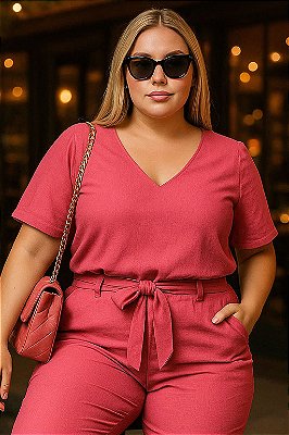 Blusa Nathaly Desert Rose Plus Size