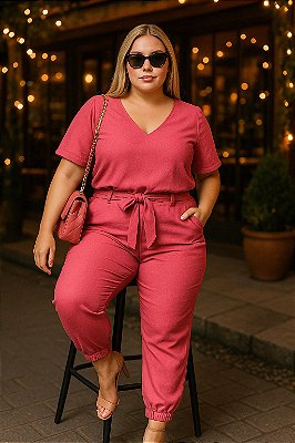 Calça Jogger Nathaly Desert Rose