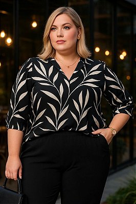 Camisa Juliete Estampada Plus Size
