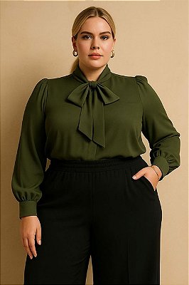 Blusa Georgina Green Plus Size