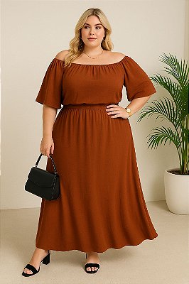Saia Angelina Marrom Plus SIze