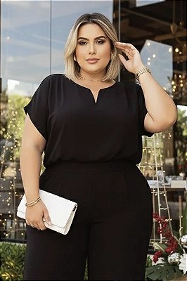 Blusa Helena Black Plus Size
