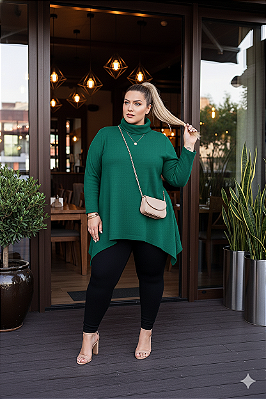 Poncho de Lanzinha Zurick Green Plus Size