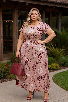 Vestido Longo Nayla Plus Size