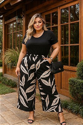 Calça Pantalona  Amália Plus Size