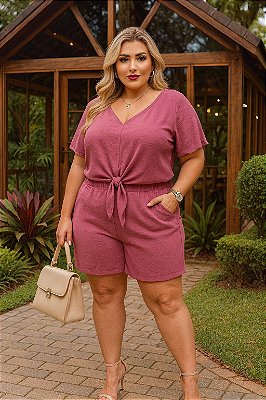 Short Califórnia Malva Plus Size
