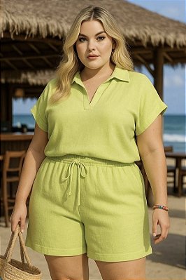 Blusa Beach Green Plus Size