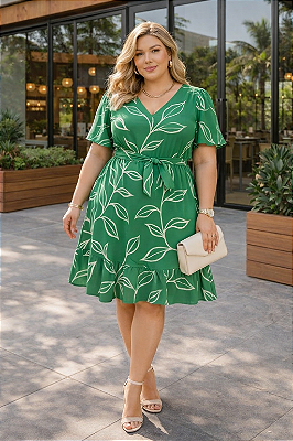 Vestido Tropical Plus Size