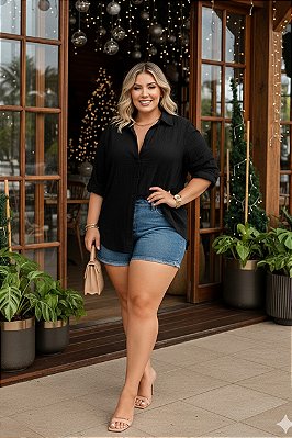 Camisa Ilhéus Black Plus Size