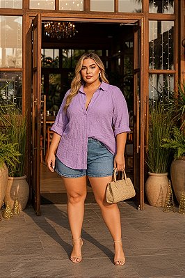 Camisa Ilhéus Violet Plus Size