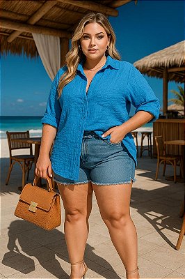 Camisa Ilhéus Ocean Plus Size