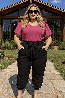 Blusa Carolina Pink Plus SIze