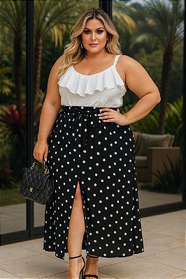Saia Poá Salinas Plus Size