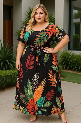 Vestido Longo Eliza Plus Size