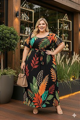 Vestido Longo Eliza Plus Size