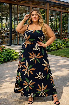 Vestido Longo Rebeca Plus Size