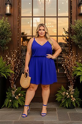 Macaquinho de Alça Tatiane Plus Size