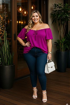 Blusa Felicia Roxo Plus Size