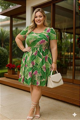 Vestido Praia Beach de Malha Viscolycra Plus Size