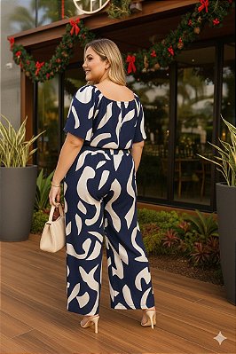 Calça Pantalona Helena Blue Plus Size