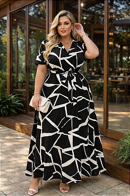 Vestido Longo Pietra Plus Size