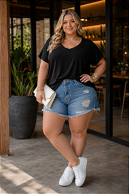 Blusa Paty Black Plus Size