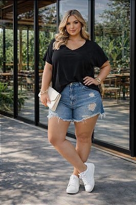 Blusa Paty Black Plus Size