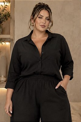 Camisa ALL BLACK de Alfaiataria Marrant Plus Size