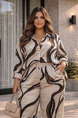 Camisa Exclusive de Viscolinho Plus Size