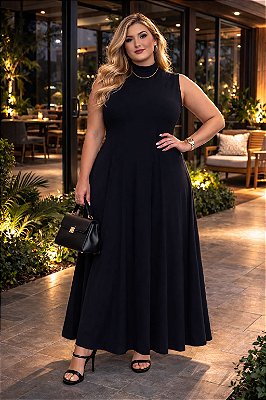 Vestido Amélia Black Plus Size