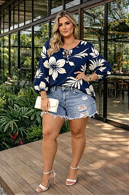 Blusa California de Viscolinho Plus SIze