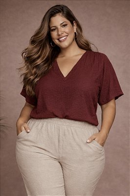 Blusa Tech Vinho Plus Size