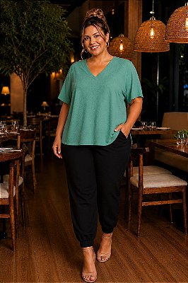 Blusa Heloísa Green Plus Size