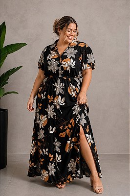 Vestido Longo Glamour Plus Size
