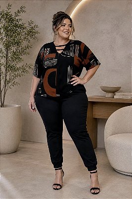 Blusa Maya de Viscolinho Plus Size