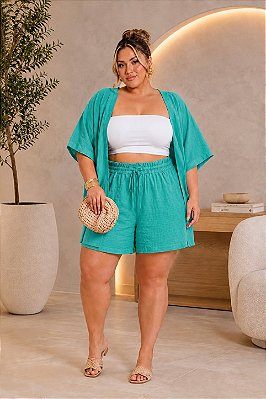 Kimono Água de Coco Plus Size