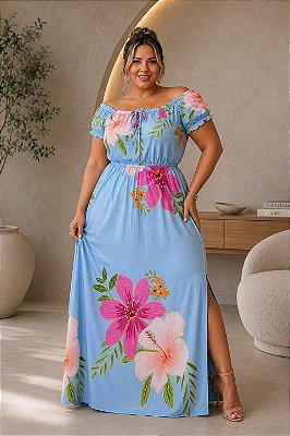 Vestido Longo Jardins Plus Size